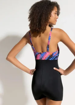 Damen bonprix Nachhaltigere Materialien|Badeanzüge|Badeanzug mit Bein