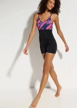 Damen bonprix Nachhaltigere Materialien|Badeanzüge|Badeanzug mit Bein