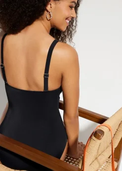 Damen bonprix Sport Bademode|Badeanzüge|Badeanzug mit eckigem Ausschnitt