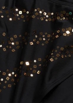 Damen bonprix Nachhaltigere Materialien|Badeanzüge|Badeanzug mit Pailletten