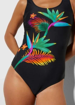 Damen bonprix Badeanzüge|Bademode·Badeanzüge|Badeanzug mit platziertem Druck