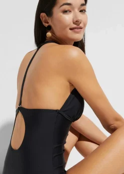 Discount Badeanzug mit tiefem V-Ausschnitt Damen Nachhaltigere Materialien|Badeanzüge