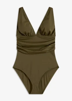 Damen bonprix Nachhaltigere Materialien|Badeanzüge|Badeanzug mit V-Ausschnitt