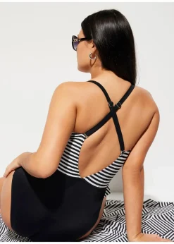 Damen bonprix Nachhaltigere Materialien|Bademode·Badeanzüge|Badeanzug mit Volant