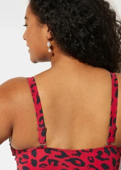 Damen bonprix Nachhaltigere Materialien|Bademode·Badeanzüge|Badeanzug mit Wickeloptik