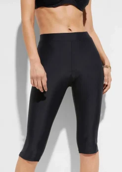 Damen bonprix Nachhaltigere Materialien|Bedeckende Bademode|Badecaprihose mit elastischem Bund
