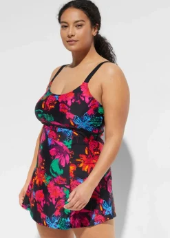 New Badekleid mit Rundhalsausschnitt Damen Nachhaltigere Materialien|Bedeckende Bademode