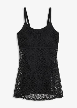 Damen bonprix Nachhaltigere Materialien|Bedeckende Bademode|Badekleid mit Spitze