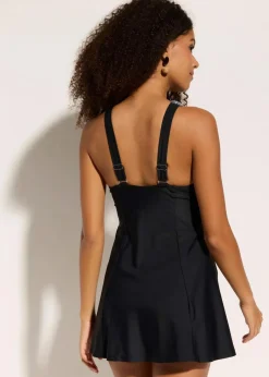 Discount Badekleid mit Wickel-Optik Damen Nachhaltigere Materialien|Badekleider