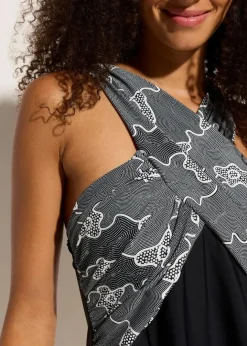 Discount Badekleid mit Wickel-Optik Damen Nachhaltigere Materialien|Badekleider
