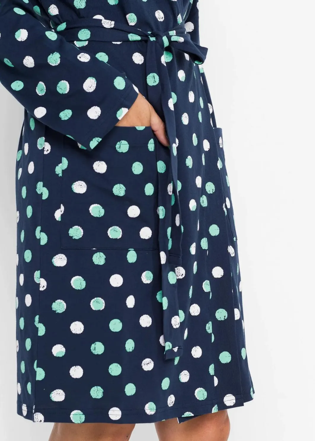 Damen bonprix Wäsche·Bademäntel|Nachhaltigere Materialien|Bademantel aus Bio-Baumwolle
