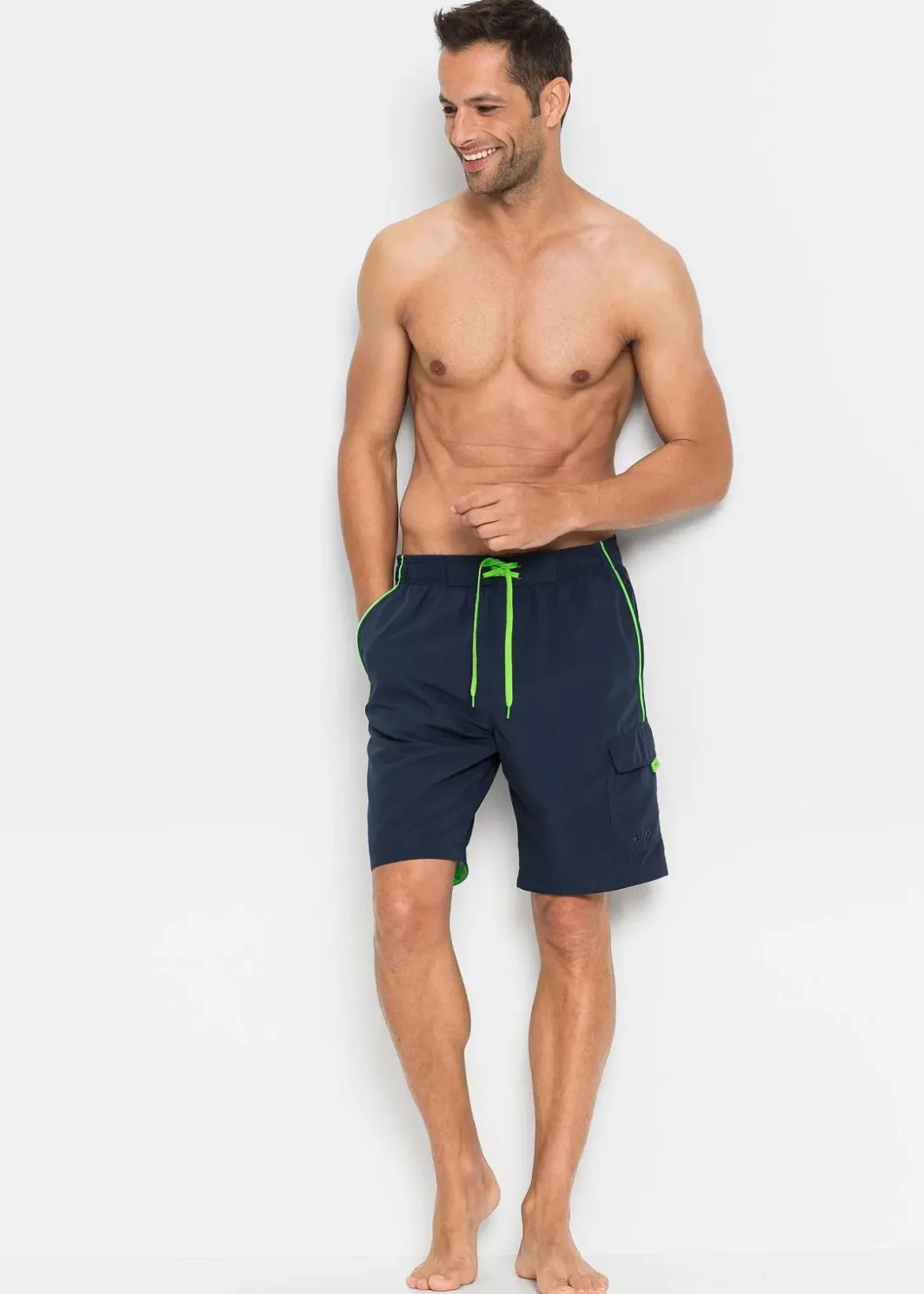 New Badeshorts mit seitlicher Tasche Herren Strandmode|Badehosen