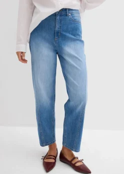 Damen bonprix Jeans|Bekleidung·Shirts & Tops|Baggy-Jeans High Waist