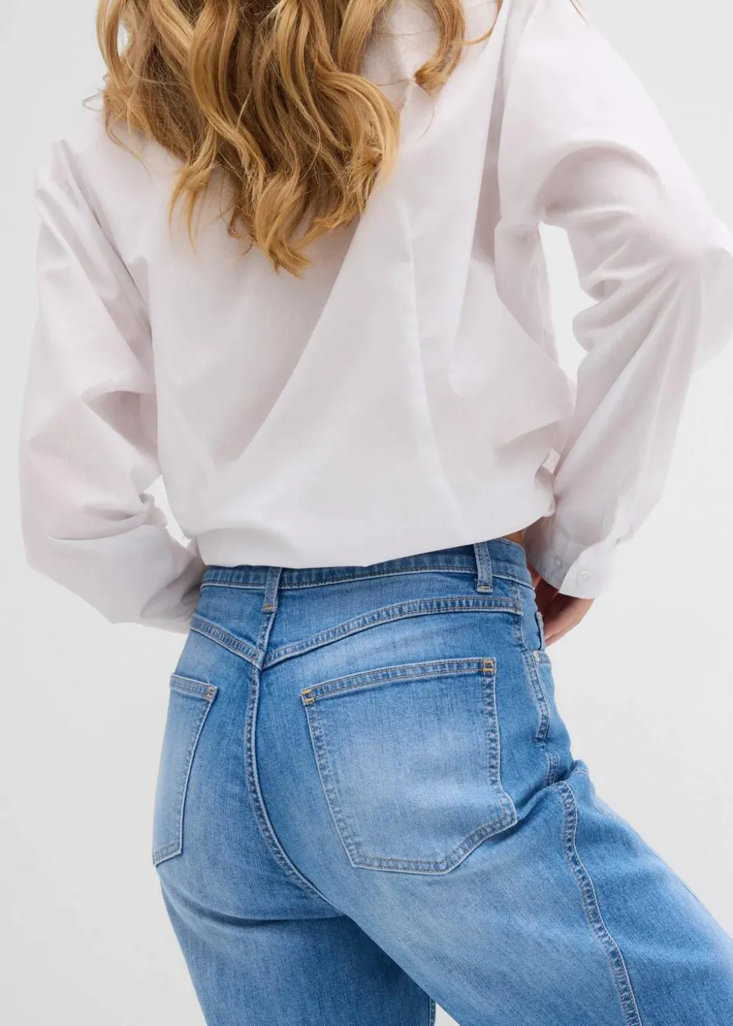 Damen bonprix Jeans|Bekleidung·Shirts & Tops|Baggy-Jeans High Waist