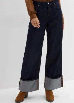 Outlet Baggy-Jeans Mid Waist Damen Jeans|Kurzgrößen