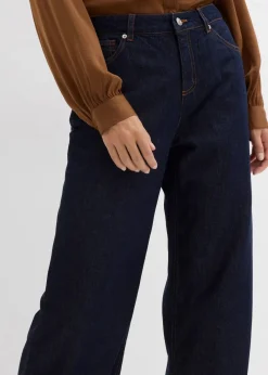 Outlet Baggy-Jeans Mid Waist Damen Jeans|Kurzgrößen