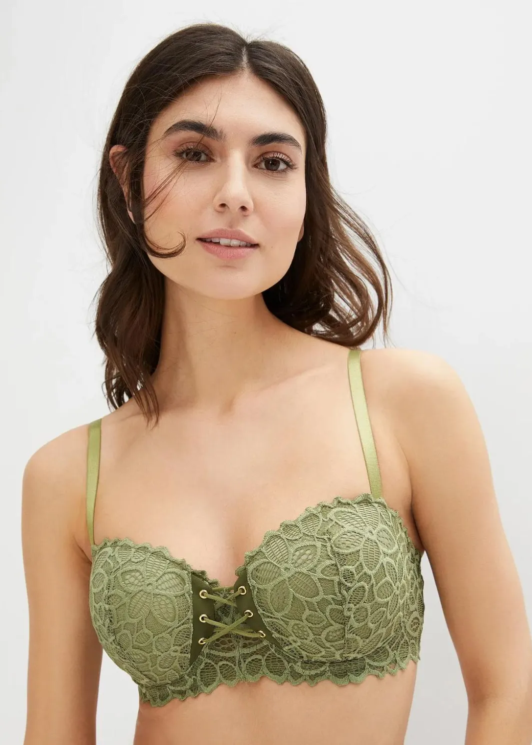 Damen bonprix Große Cups D-H|Nachhaltigere Materialien|Balconette-BH aus feiner Spitze