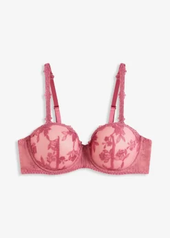 Damen bonprix Wäsche·Dessous|Wäsche·Große Cups D-H|Balconette-BH mit blumiger Spitze