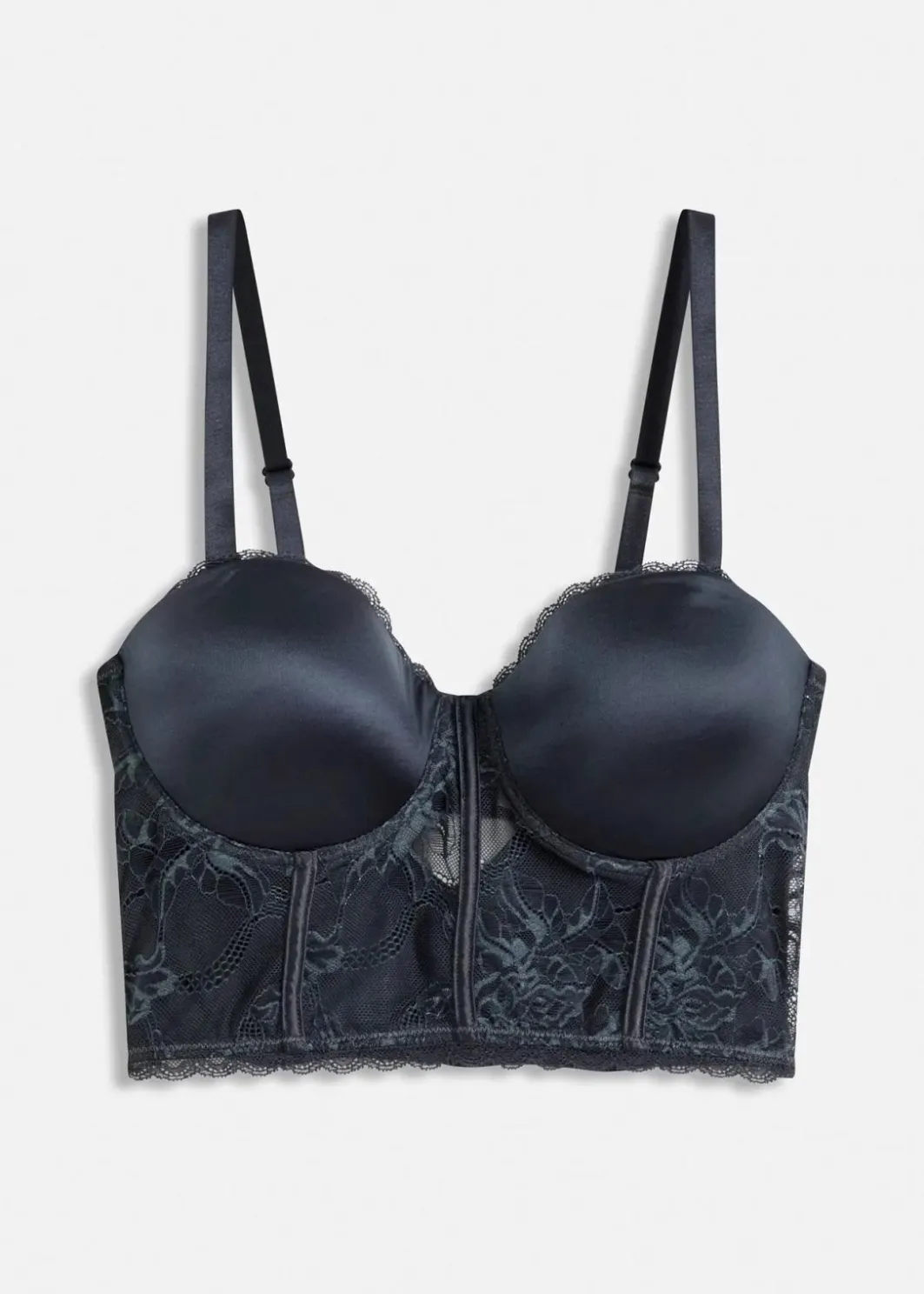 Damen bonprix Bhs|Dessous|Balconette-BH mit feiner Spitze und Glanzeffekt