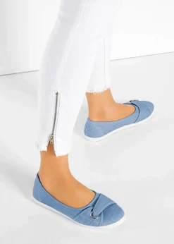 Online Ballerinas aus Baumwoll-Canvas Damen Sommerschuhe