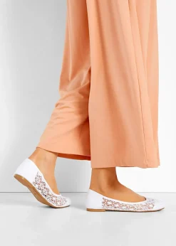 Damen bonprix Sommerschuhe|Schuhe & Accessoires In Spezialgrößen·Schuhe In Übergröße|Ballerinas mit Spitze