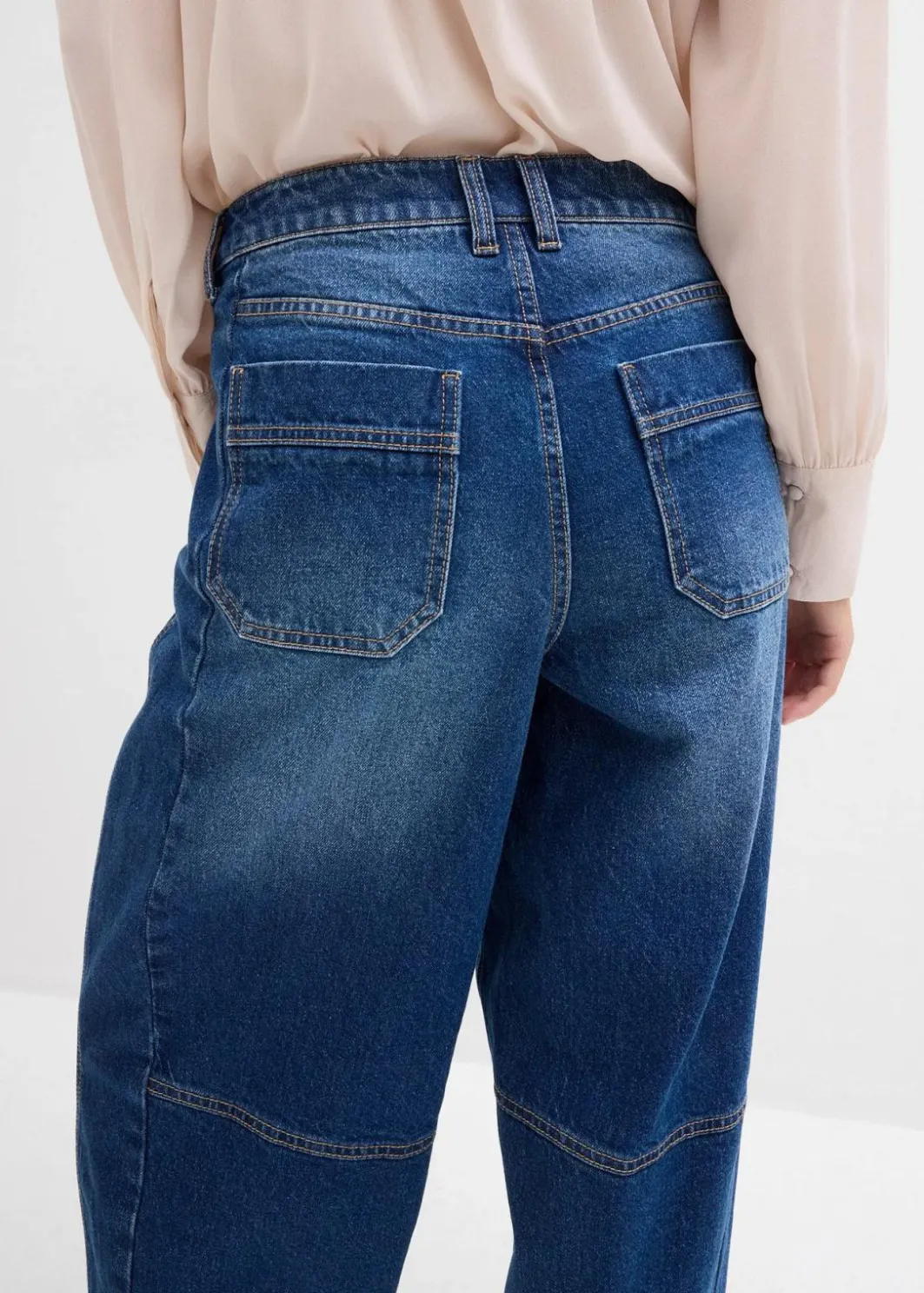Sale Ballon-Jeans Mid Waist Damen Bekleidung·Shirts & Tops|Jeans
