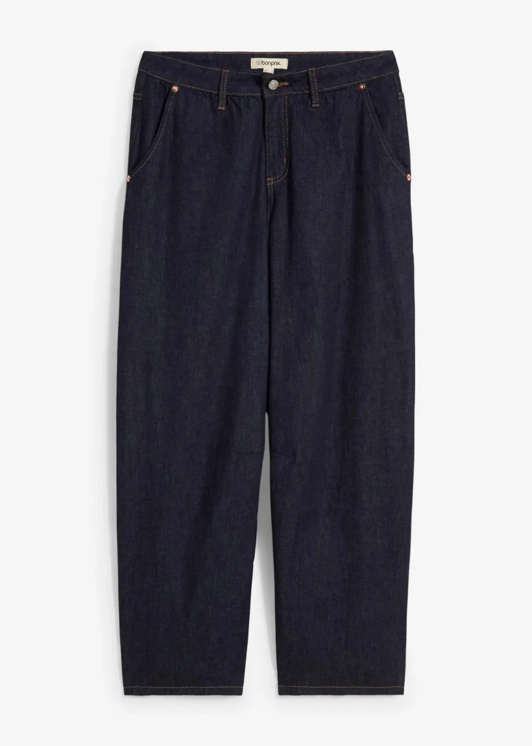 Damen bonprix Jeans|Balloon Jeans Mid Waist, cropped
