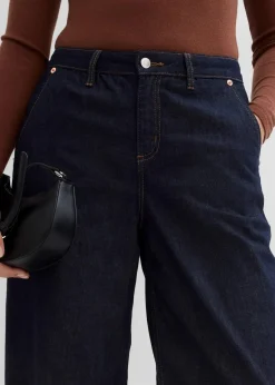 Damen bonprix Jeans|Balloon Jeans Mid Waist, cropped