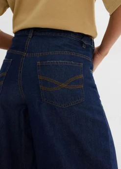 Damen bonprix Bekleidung·Shirts & Tops|Kurzgrößen|Balloon-Jeans, Mid Waist
