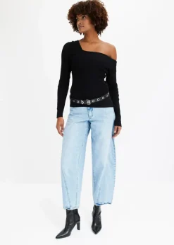 Clearance Balloon-Jeans, Mid Waist Damen Jeans|Kurzgrößen