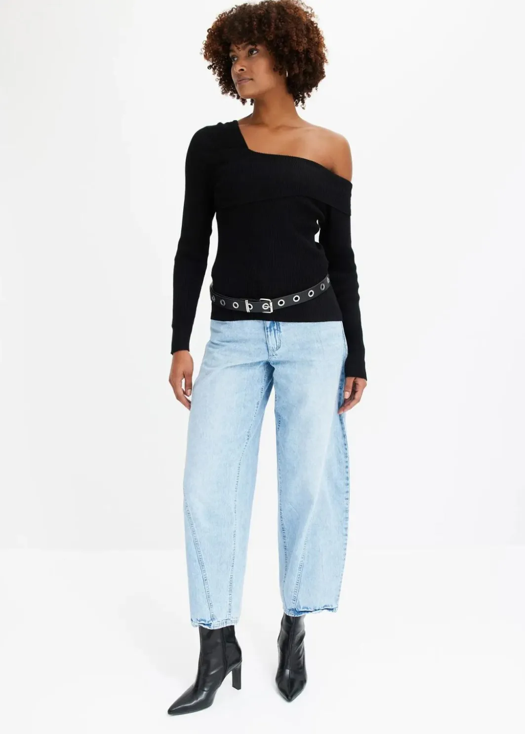 Clearance Balloon-Jeans, Mid Waist Damen Jeans|Kurzgrößen