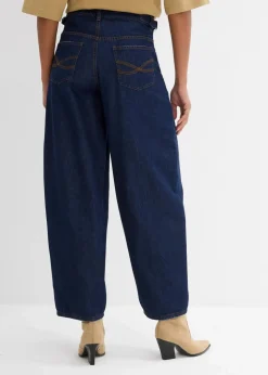 Sale Balloon-Jeans, Mid Waist Damen Jeans|Kurzgrößen