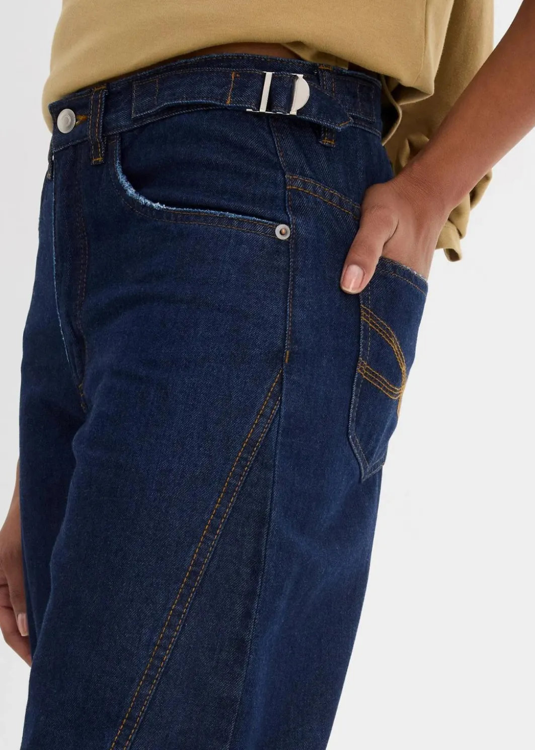 Sale Balloon-Jeans, Mid Waist Damen Jeans|Kurzgrößen