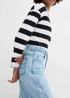 Damen bonprix Jeans|Kurzgrößen|Balloon-Jeans, Mid Waist