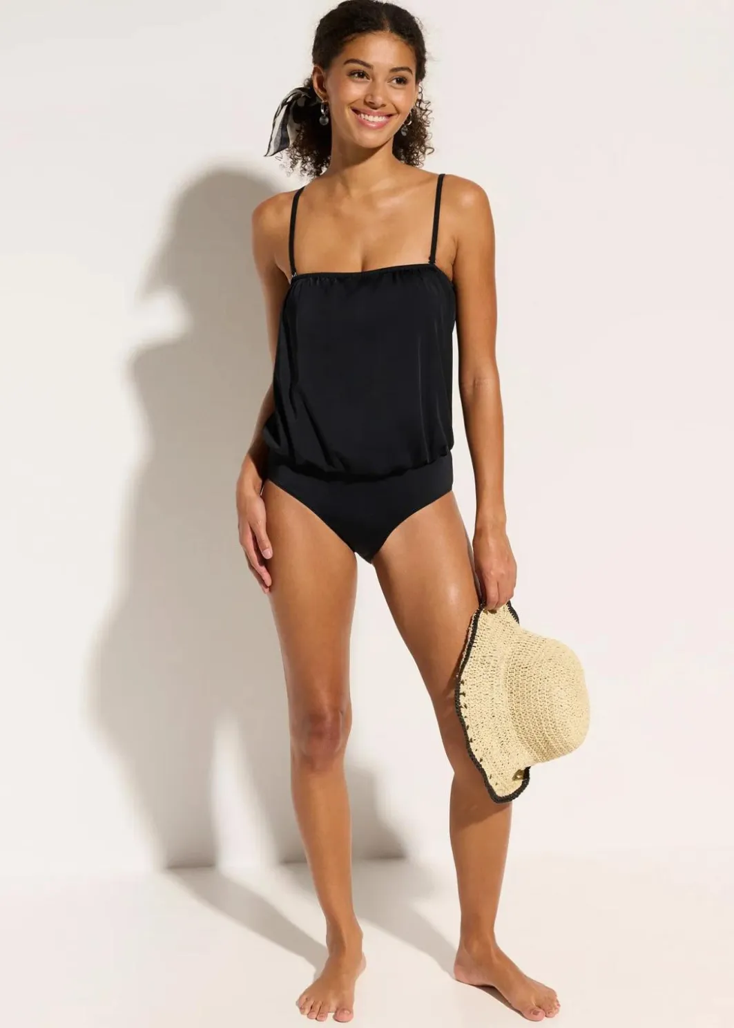 Clearance Bandeau-Badeanzug mit abnehmbaren Trägern Damen Nachhaltigere Materialien|Badeanzüge