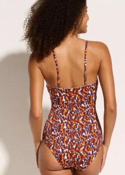 Damen bonprix Nachhaltigere Materialien|Badeanzüge|Bandeau-Badeanzug mit Multiway-Trägern