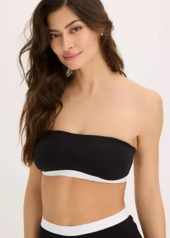 Damen bonprix Nachhaltigere Materialien|Bhs|Bandeau-BH mit Bio-Baumwolle (2er Pack)
