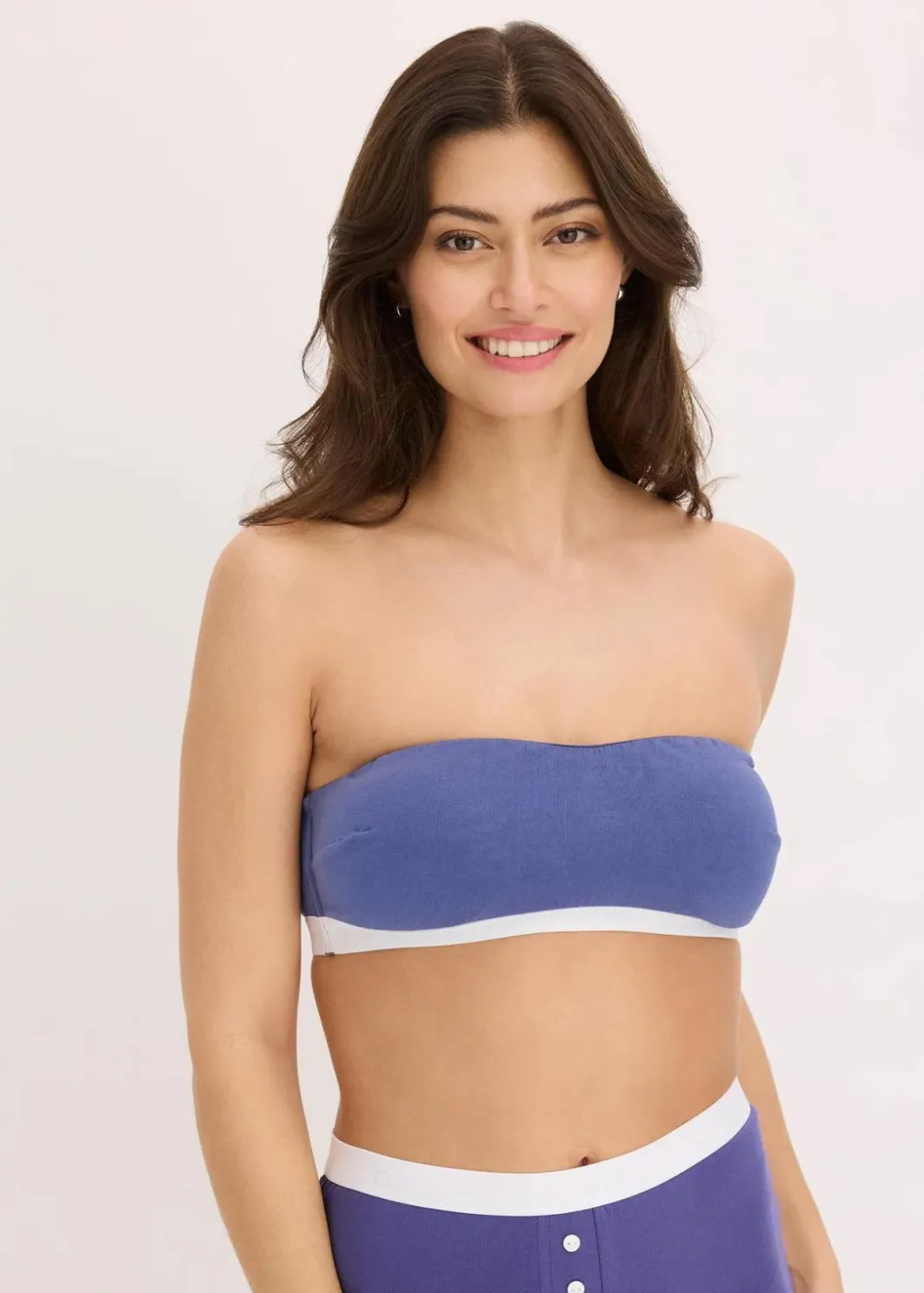Damen bonprix Wäsche·Baumwollunterwäsche|Nachhaltigere Materialien|Bandeau-BH mit Bio-Baumwolle (2er Pack)