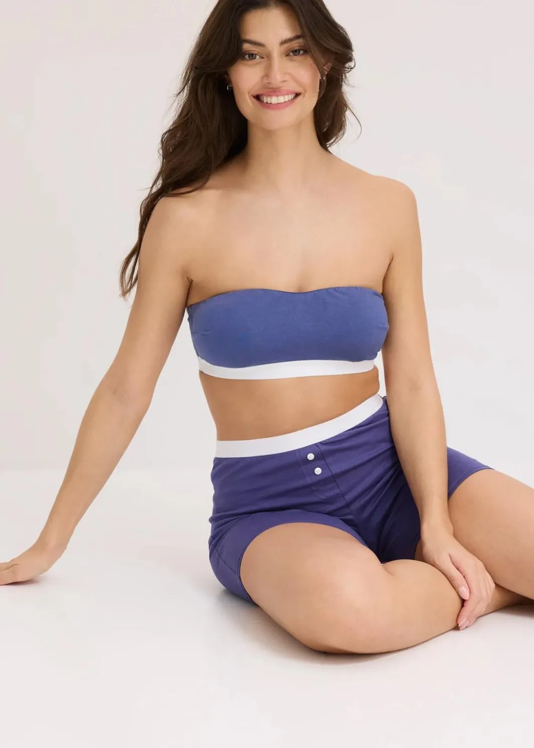 Damen bonprix Wäsche·Baumwollunterwäsche|Nachhaltigere Materialien|Bandeau-BH mit Bio-Baumwolle (2er Pack)