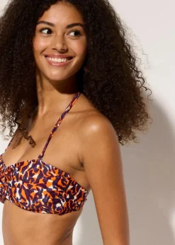 Outlet Bandeau-Bikinioberteil mit abnehmbaren Trägern Damen Nachhaltigere Materialien|Bademode·Bikinis