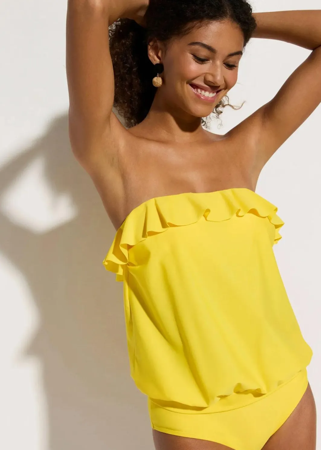 Damen bonprix Nachhaltigere Materialien|Tankinis|Bandeau-Tankini mit Multiway-Trägern (2-tlg.Set)