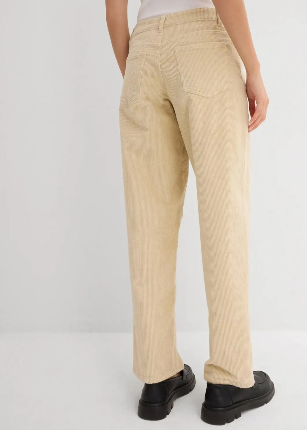 Damen bonprix Bekleidung·Kleider|Hosen|Barrel-Cordhose Mid Waist