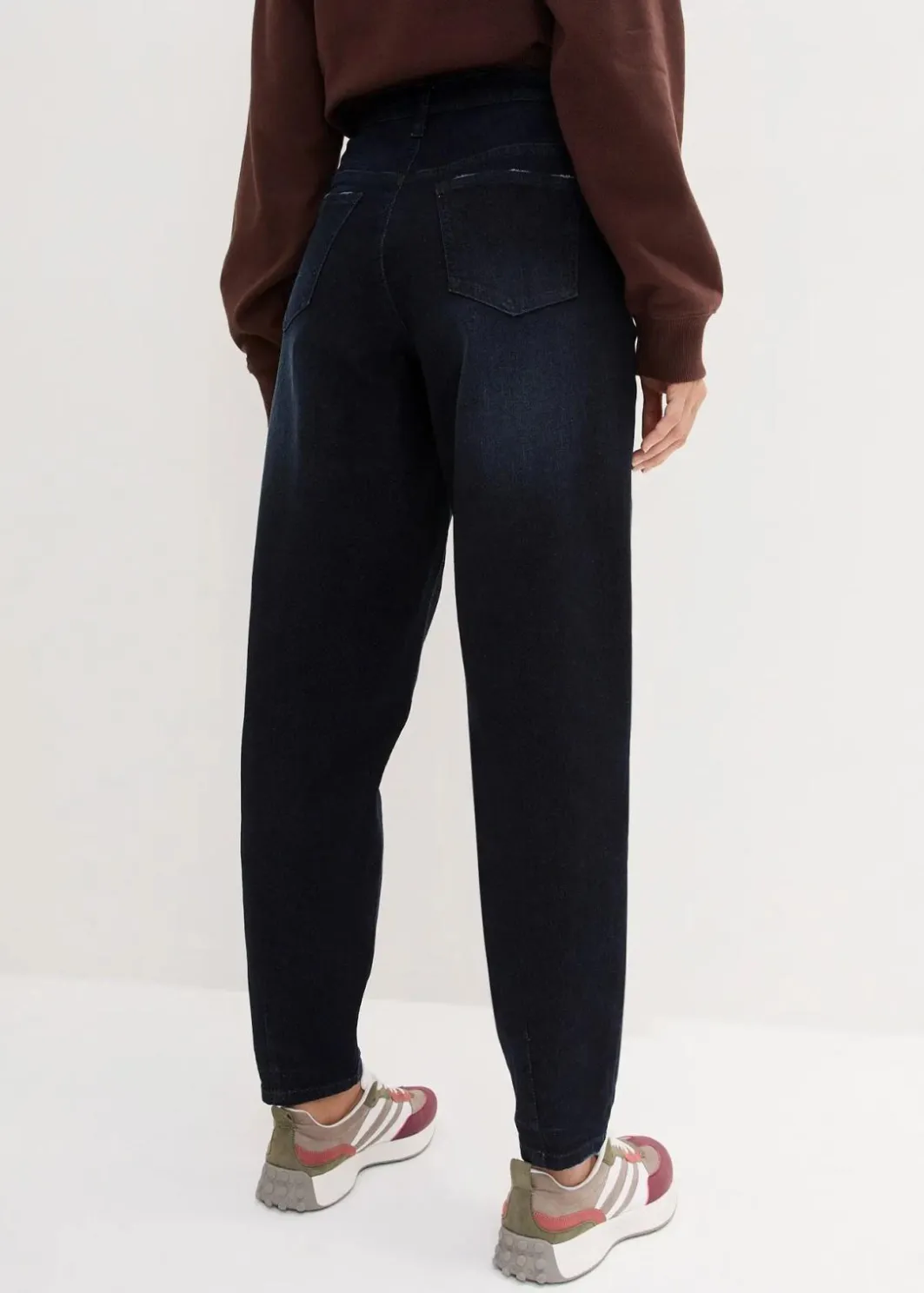 Damen bonprix Bekleidung·Shirts & Tops|Jeans|Barrel-Jeans High Waist, Bequembund
