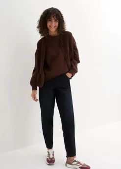 Damen bonprix Bekleidung·Shirts & Tops|Jeans|Barrel-Jeans High Waist, Bequembund