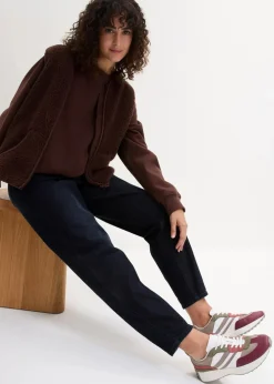 Damen bonprix Bekleidung·Shirts & Tops|Jeans|Barrel-Jeans High Waist, Bequembund