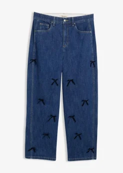 Damen bonprix Bekleidung·Shirts & Tops|Jeans|Barrel-Jeans High Waist, Bequembund