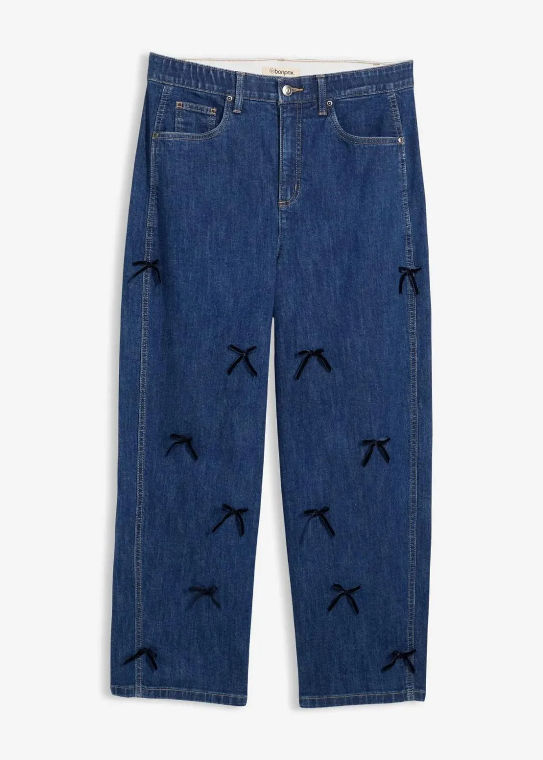 Damen bonprix Bekleidung·Shirts & Tops|Jeans|Barrel-Jeans High Waist, Bequembund