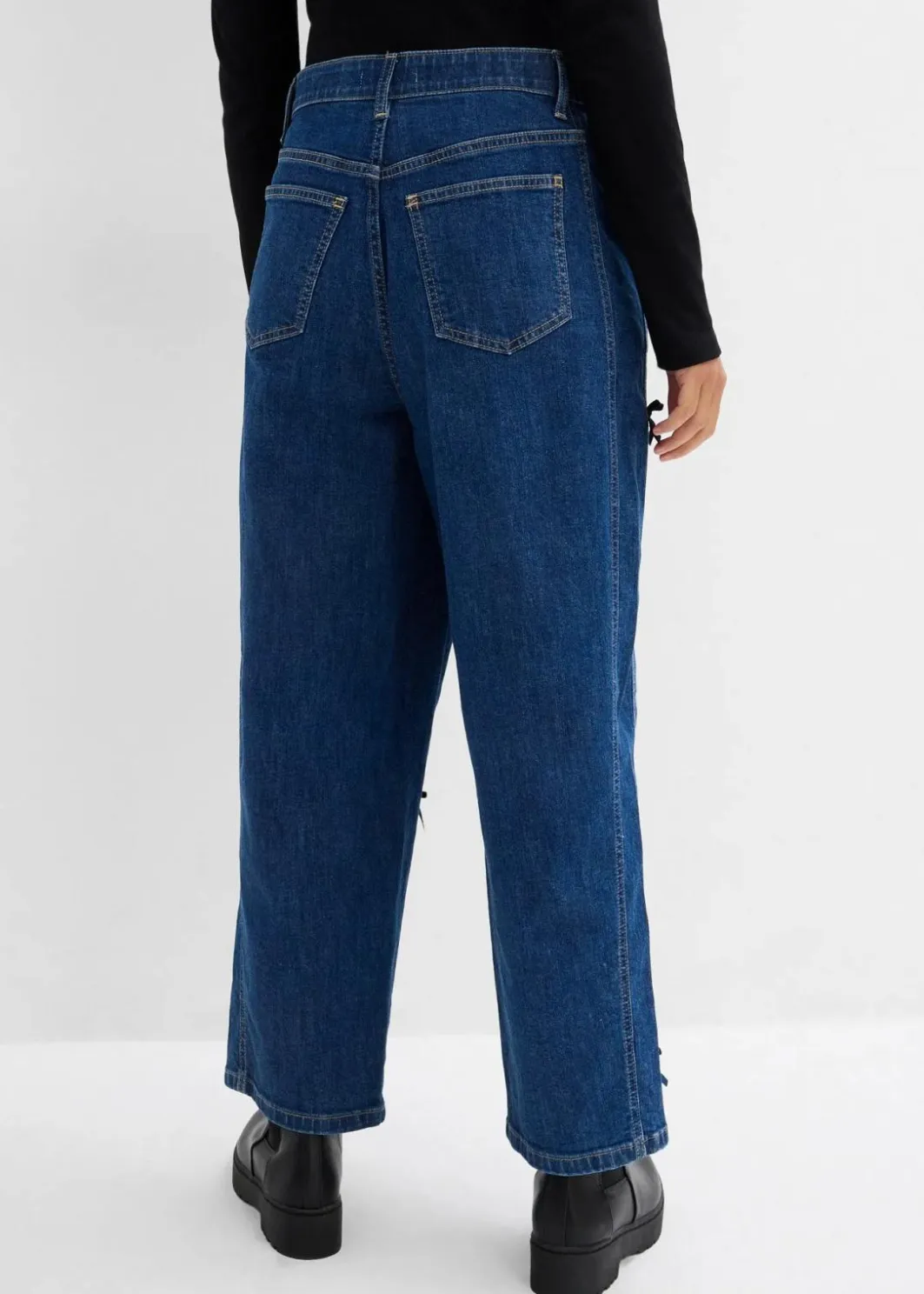 Damen bonprix Bekleidung·Shirts & Tops|Jeans|Barrel-Jeans High Waist, Bequembund