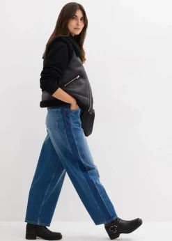 Hot Barrel-Jeans High Waist, cropped Damen Bekleidung·Shirts & Tops|Jeans