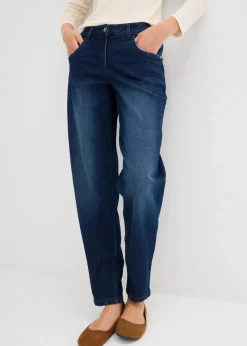 Damen bonprix Bekleidung·Shirts & Tops|Jeans|Barrel-Jeans Mid Waist